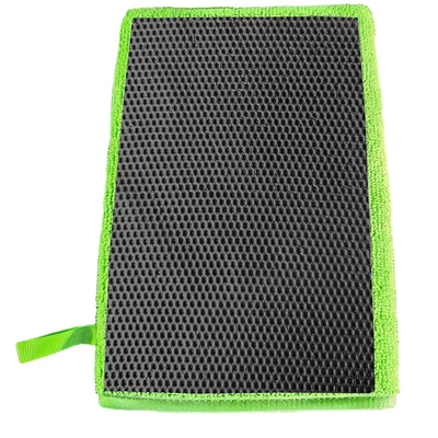 Wash Magic Mud Cloth, Volcanic Mud, Car cleaning tools - hollow-mud-gloves-green