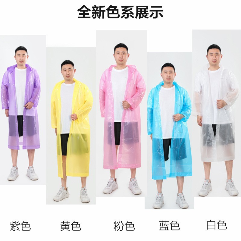 Impermeable largo de cuerpo completo EVA para evitar tormentas de lluvia engrosamiento niños adultos hombres y mujeres, un solo poncho portátil no desechable