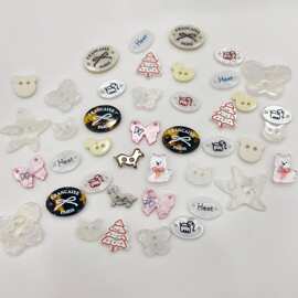 2025秋冬新款树脂纽扣衣标针织衫帽子毛衣袜子标牌配件辅料