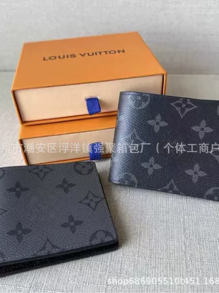 Foreign trade wallet supply: classic European and American styles, trendy and popular letter-printed men's wallets, new short wallet designs with a monogram pattern