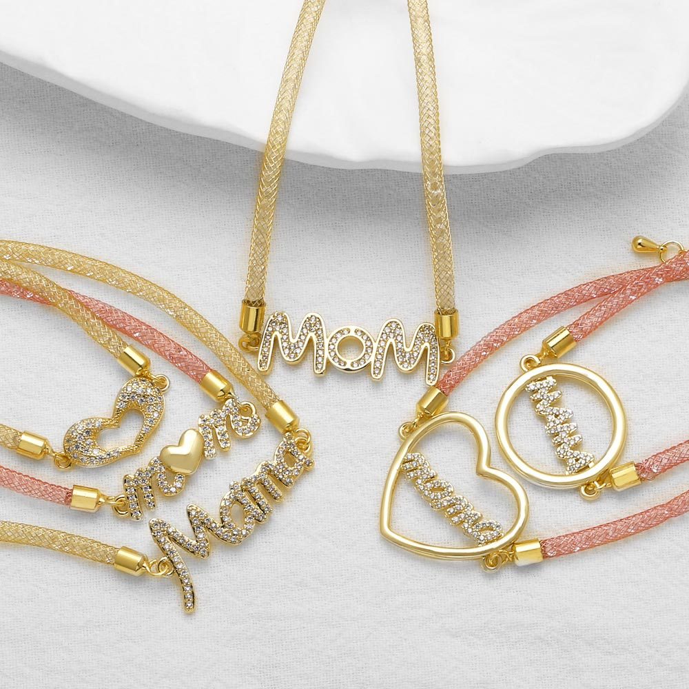 Wholesale Jewelry Elegant Vocabulary Words/Name Heart Shape Copper Bracelets display picture 8