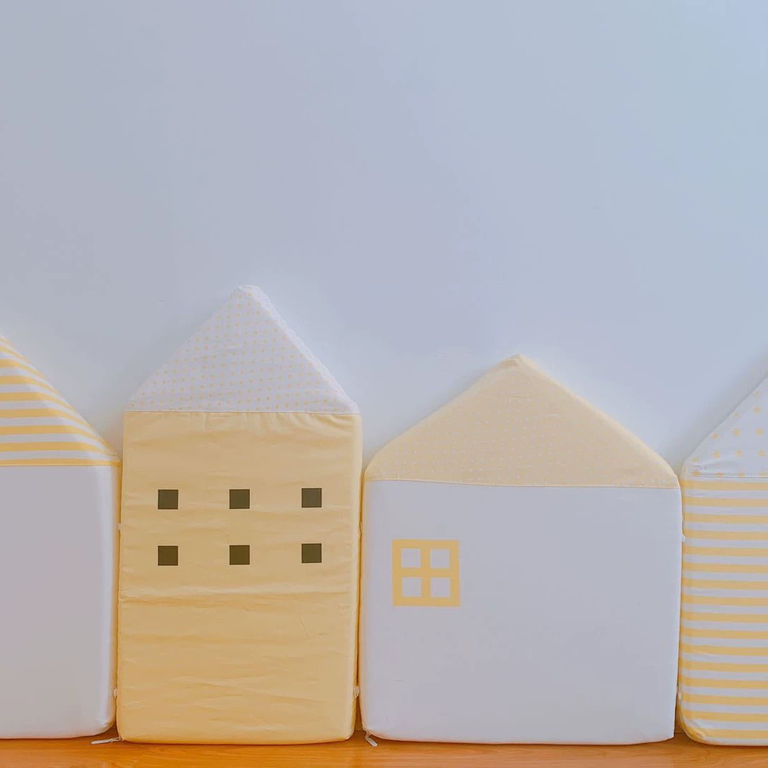 Scandinavian house, sides, fence, collision protection