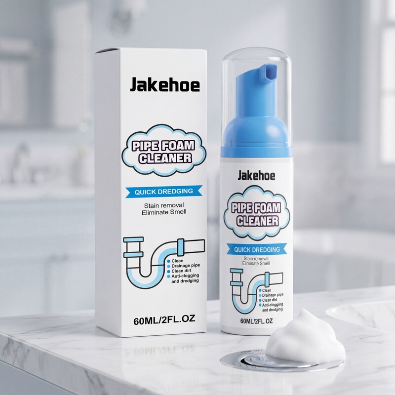 Jakehoe Pipe Foam Cleaner Kitchen Sink Pipe Cleaning Odor Stain Removal Daily Portable Drain Cleaner