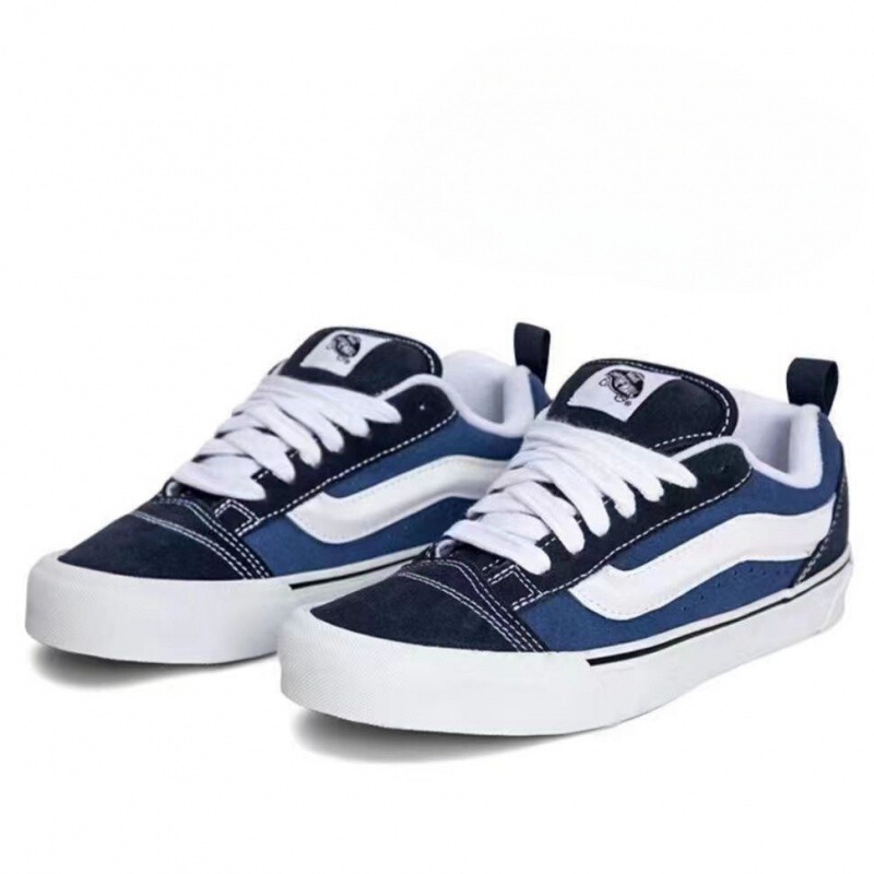 Meiqi Vans Knu Skool Sneakers with Large Logo, Suede Retro American-Style Skate Shoes Meiqi Vans Knu Skool Sneakers with Large Logo, Suede Retro American-Style Skate Shoes