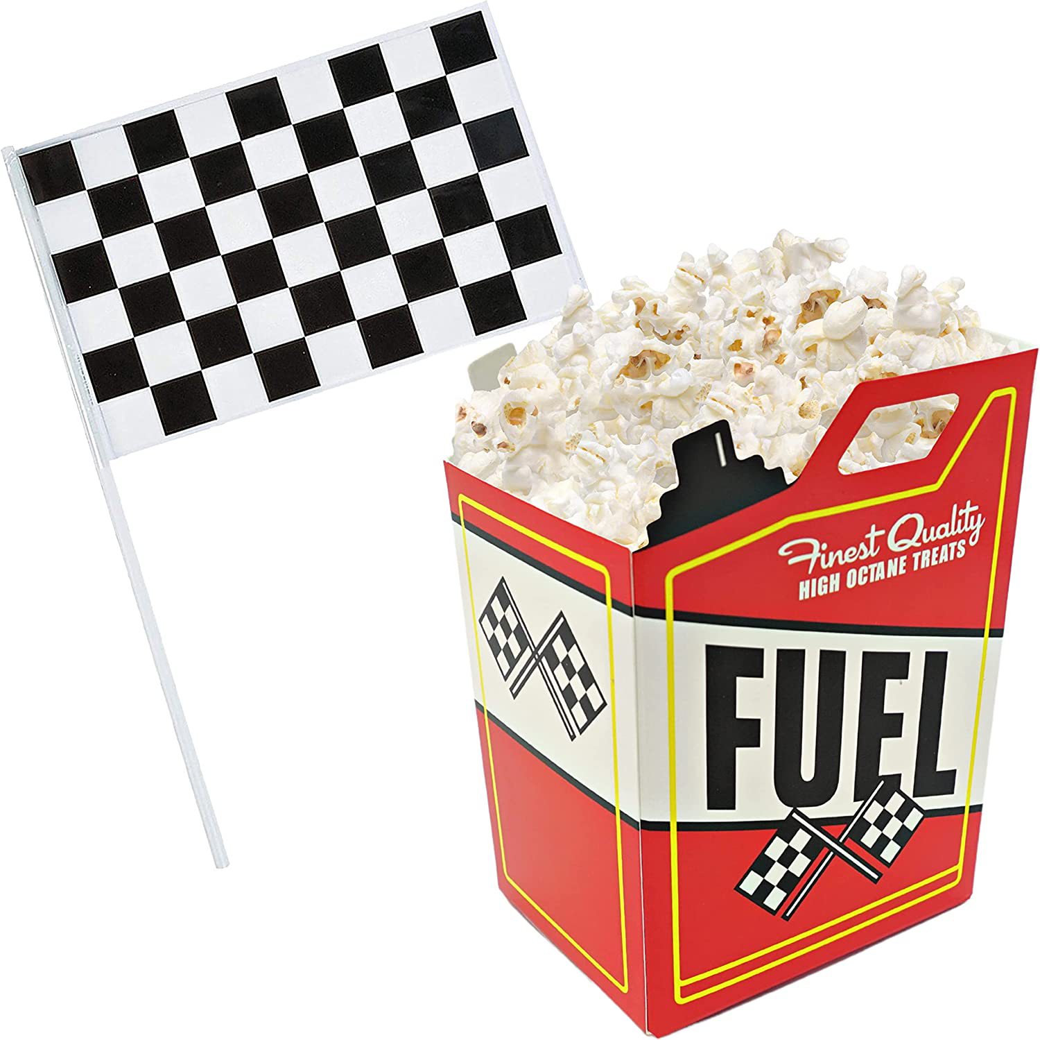 Racing popcorn box oil tank shape candy snack packaging box black…