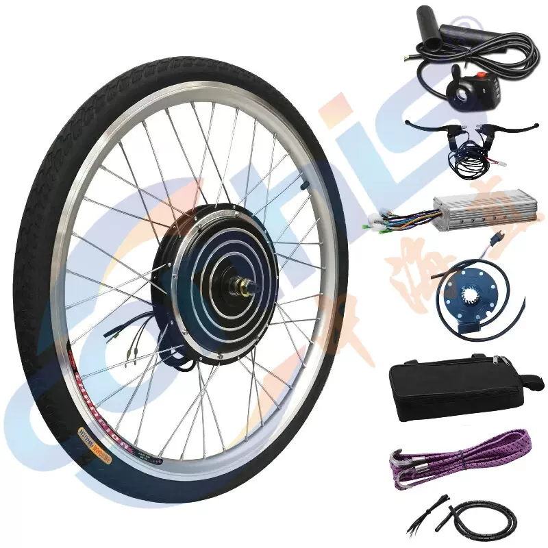 20寸36v500w自行车改装电动车套件轮毂电机电助力改装轮组套件