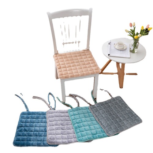 Inventory processing restaurant chairs seat pads winter and autumn plush dining table stool pads with straps home dining chairs dropshipping