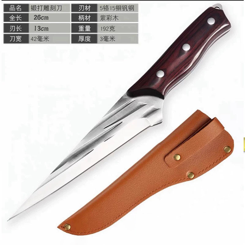 Cuchillo de corte de hueso forjado, cuchillo de cerdo, cuchillo de cocinero, cuchillo de corte de carne, cuchillo de corte de carne, cuchillo especial de cerdo al por mayor