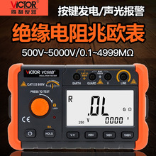 胜利VC60B+/60D+/60E+绝缘电阻测试仪数字兆欧表1000V电工摇表