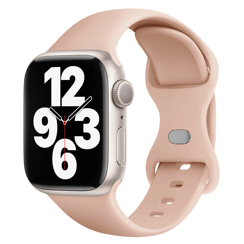 Aplicable AppleWatch Butterfly Buckle Silicone Deportivo correa de reloj Iwatch9876 generación / se inteligente