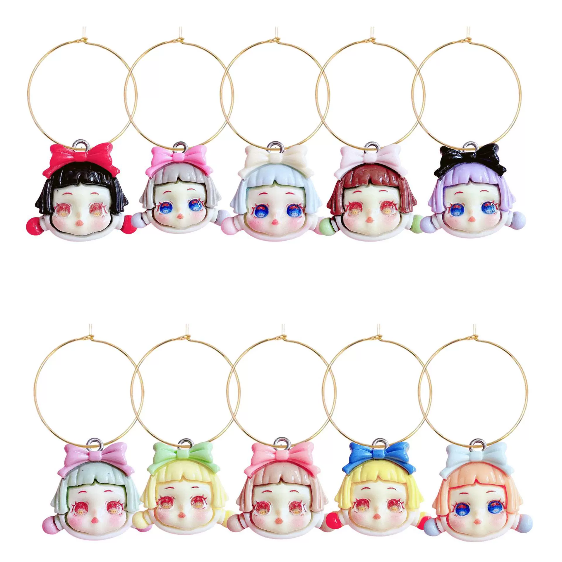 Милая кукла, аксессуары для ногтей, кукла ручной работы, 25x23 мм, temu, украшение для коктейльной вечеринки, бокал для вина из сплава