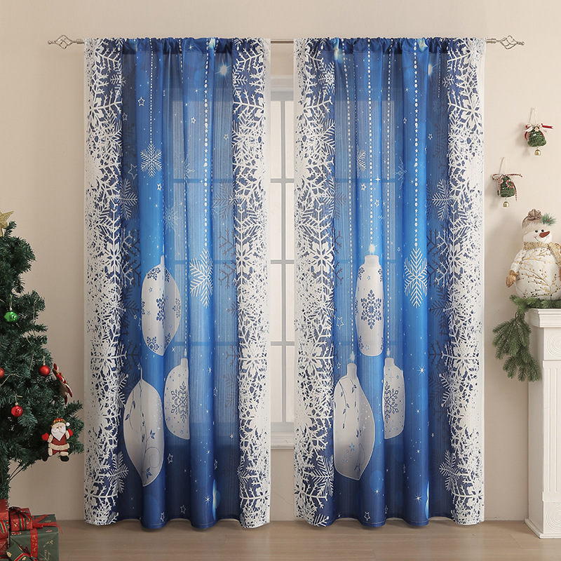 New American Christmas Curtains Christmas Theme Printed Cloth Blackout Rectangular Beautification Decorative Fabric Finished Curtains New American Christmas Curtains Christmas Theme Printed Cloth Blackout Rectangular Beautification Decorative Fabric Finished Curtains