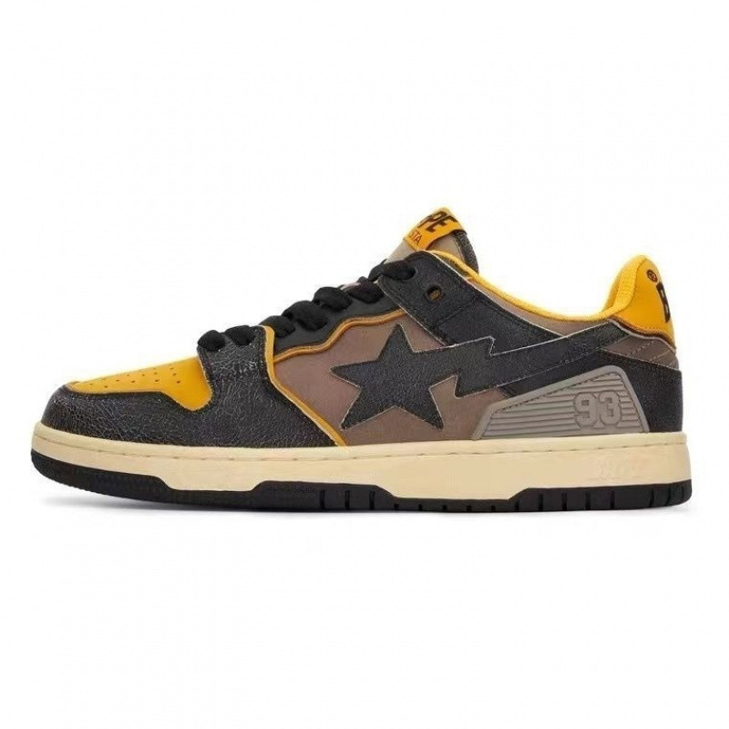 BAPESTA SK8 COURT DUNK zapatos vibe meteorito negro verde zapatos casuales de skate baja zapatos de hombre