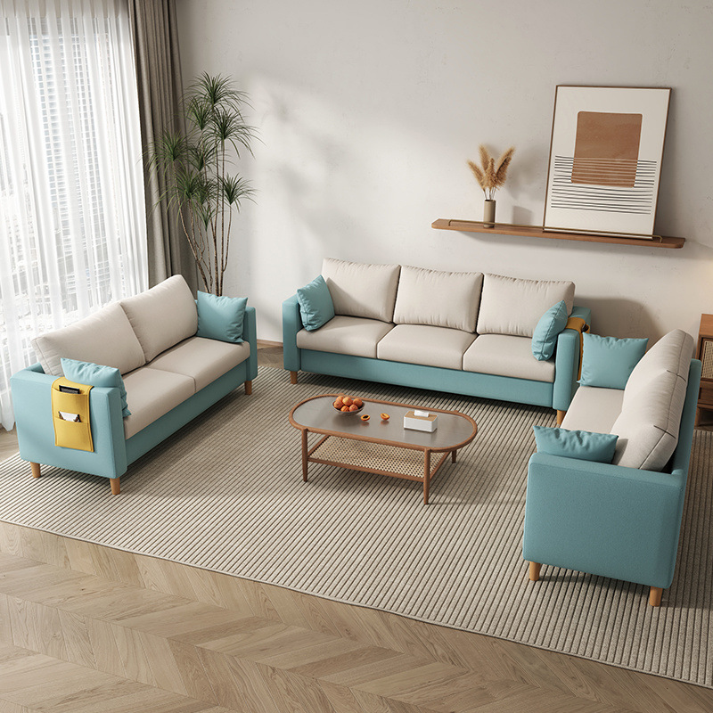 Sofá nórdico pequeño alquiler de casa sala de estar dormitorio apartamento moderno simple doble triple red sofá pequeño