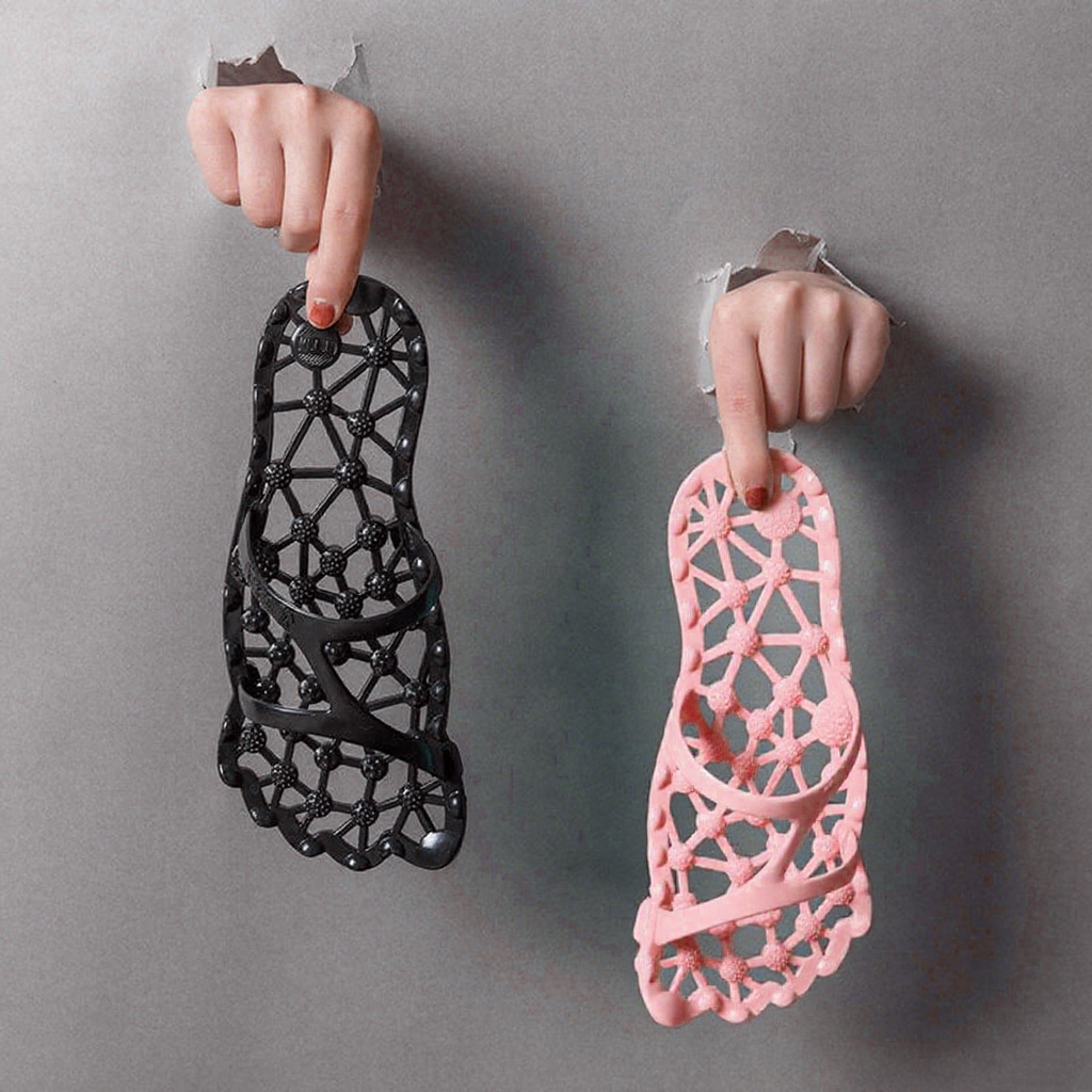 足底指压按摩拖鞋女夏天情侣按摩女士外穿夏季pvc指压托鞋养生鞋