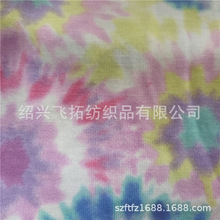 厂家定制 21S 185gsm  全涤无弹短纤印花汗布 仿棉针织汗布