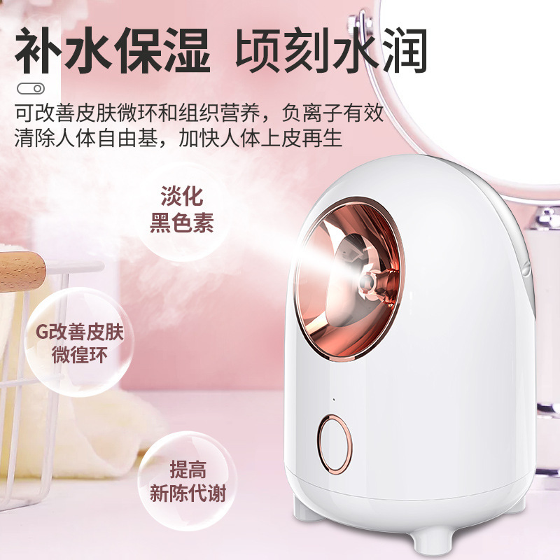 蒸顔器ナノスプレー補水神器美容器顔に毛穴を開けて蒸気機家庭用蒸顔器|undefined