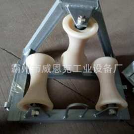 电力施工三轮转角滑车铝轮电缆拐角滑子地缆放线轮地面尼龙滑车
