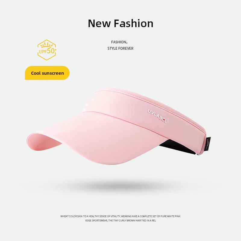 Sun Hat Men's Sunscreen Hat Empty Top Hat Breathable Ice Silk Sun Hat Sports Running Outdoor Hat Duck Tongue Empty Top Hat_voghion.com