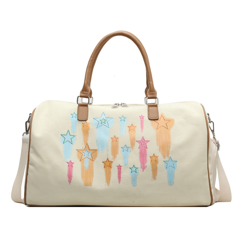 2023 nuevo bolso de viaje de lona de gran capacidad deportes bolsa de fitness estilo coreano crossbody bolsa de viaje de alto sentido