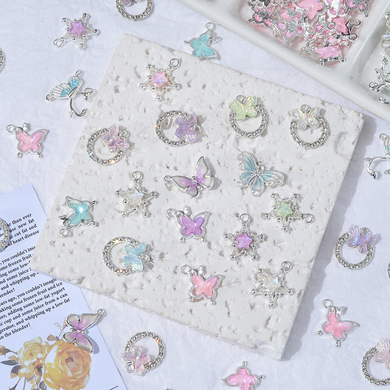 Alloy Color-Preserving Electroplating Super Flash Diamond-Encrusted Various DIY Handmade Materials Bracelets Necklaces Earrings Accessories Wholesale