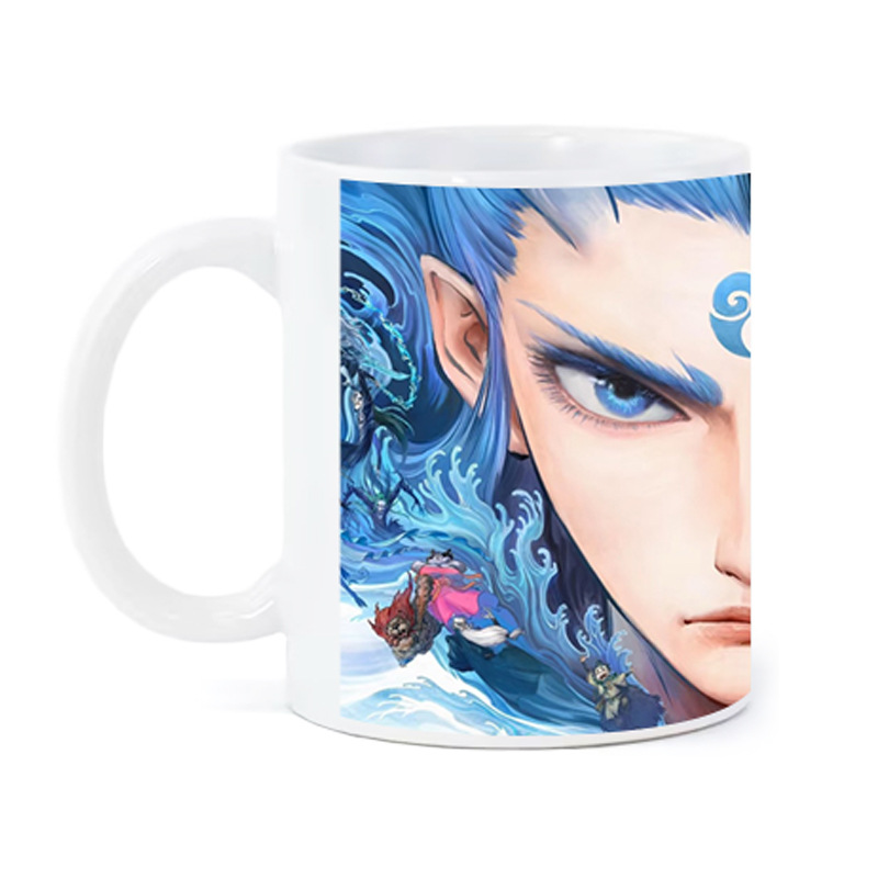 Flor asada de transferencia térmica de cerámica marca de taza puede imprimir fotos patrón de estilo nacional para dibujar logotipo personalizado fabricante de tazas de agua al por mayor