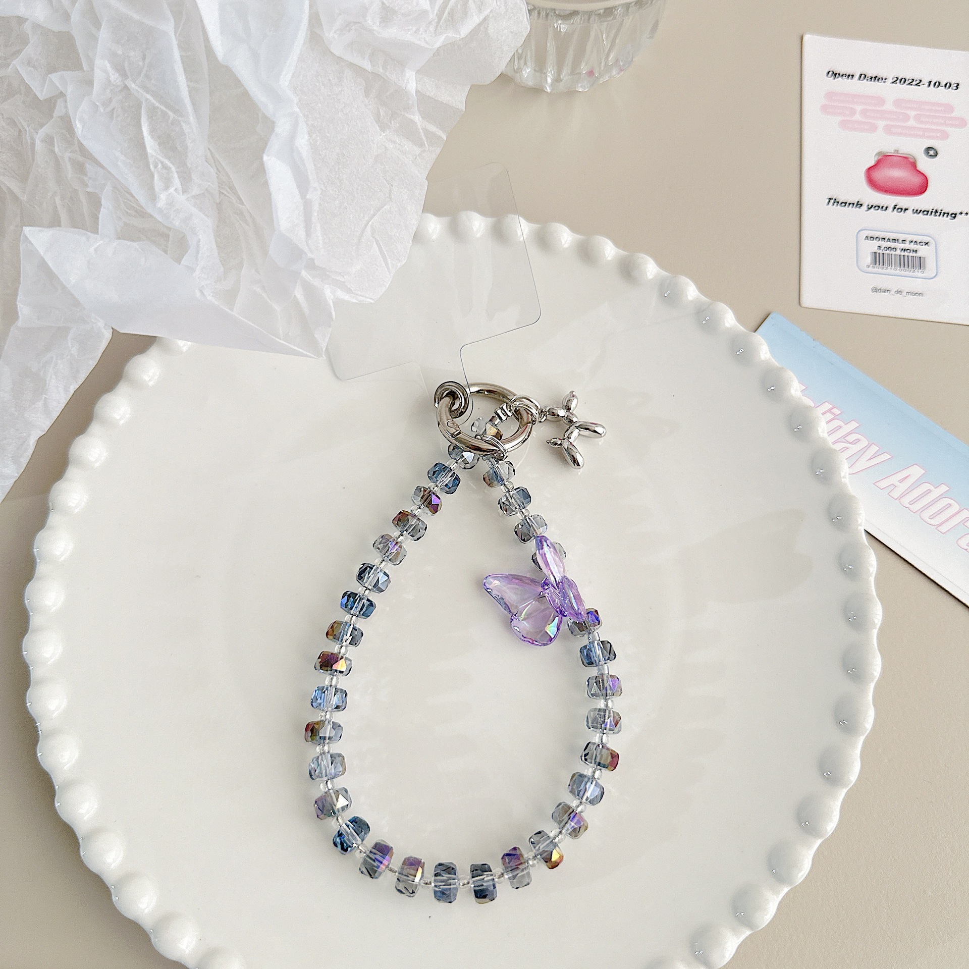 Cute viento dulce caricatura cuentas de teléfono móvil colgante colgante universal bolso de teléfono móvil colgante colgante col