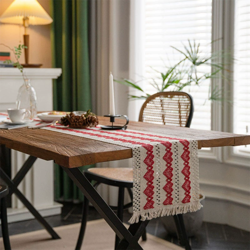 Woven rectangular decorations, wholesale, cotton and linen, American style, french style