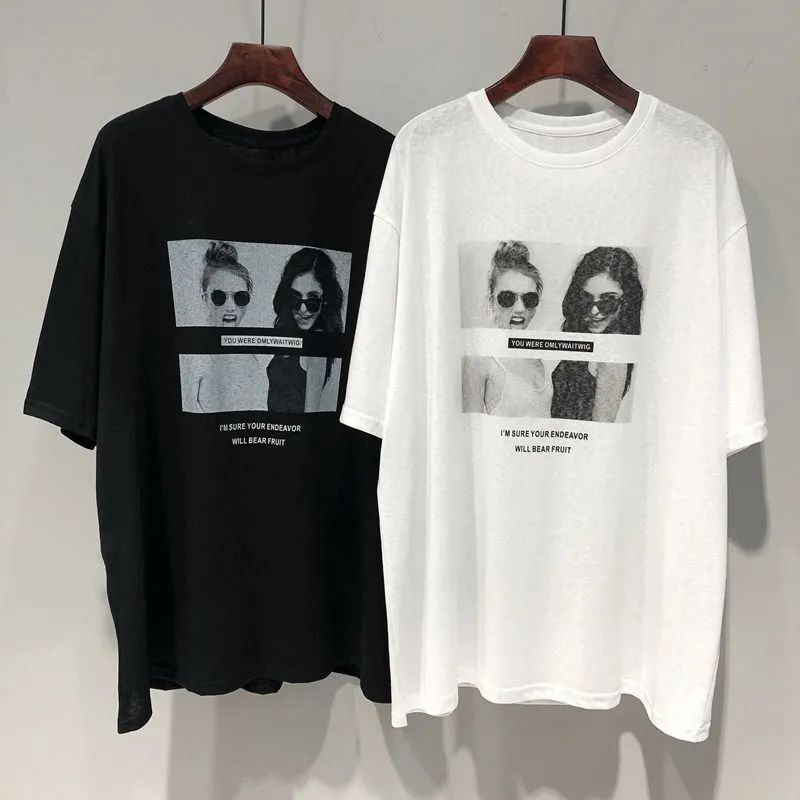 Super Hand-feel Modal Short-sleeved T-shirt Women's Summer Korean-style New Beauty Printed Loose Lazy Mid-length Top