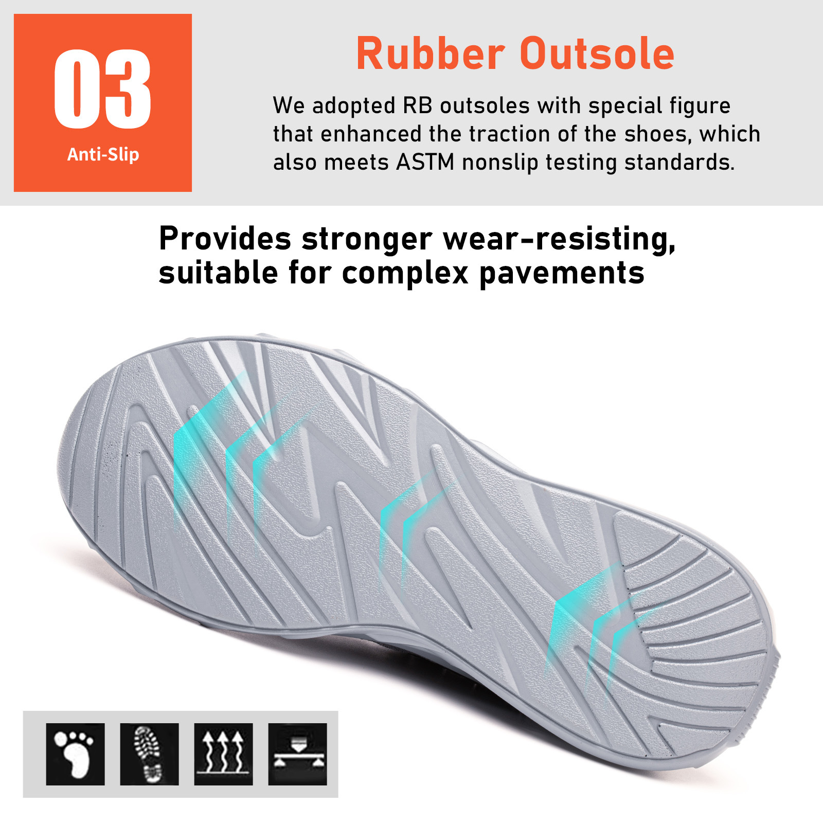 Spezielle Herren-Arbeitsschuhe mit stoß- und durchtrittsicherer Sohle, Luftpolsterung, PU-Sohle, zertifizierter Stahlkappe, strapazierfähigem und atmungsaktivem Material._voghion.com