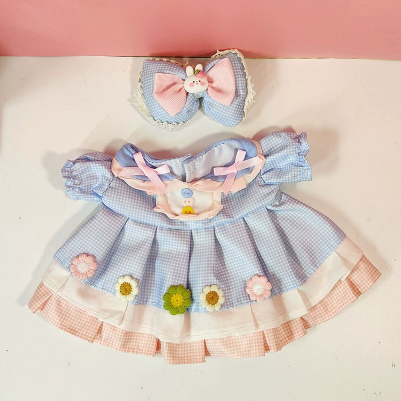 Кукла, платье, юбка, 30 см, с маленькими мишками, детская одежда