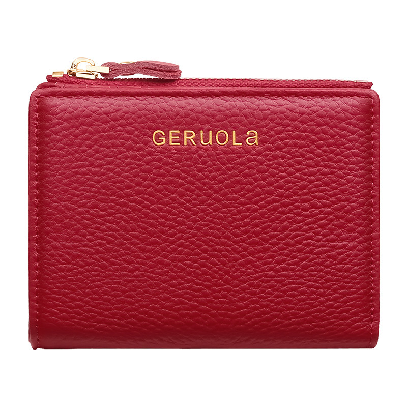 Cartera para mujer 2025 cuero ins para mujer, bolso para tarjeta de cambio para mujer, billetera corta de sentido avanzado, wallet ultrafino