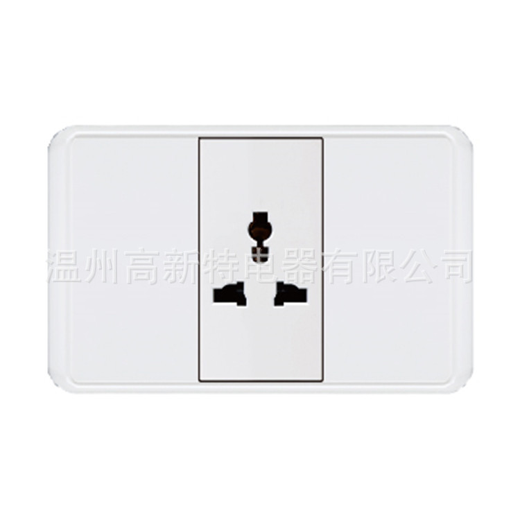 QA06S 外贸开关118系列-QA 一位多功能三孔插座 越南插座泰国插座