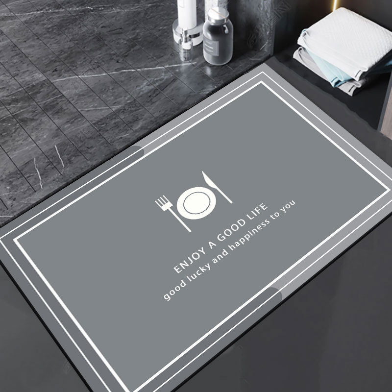 Lodo de diatomaceas blando transfronterizas almohadilla de absorción de agua almohadilla de suelo de baño antideslizante almohadilla de pies de baño de puerta de secado rápido