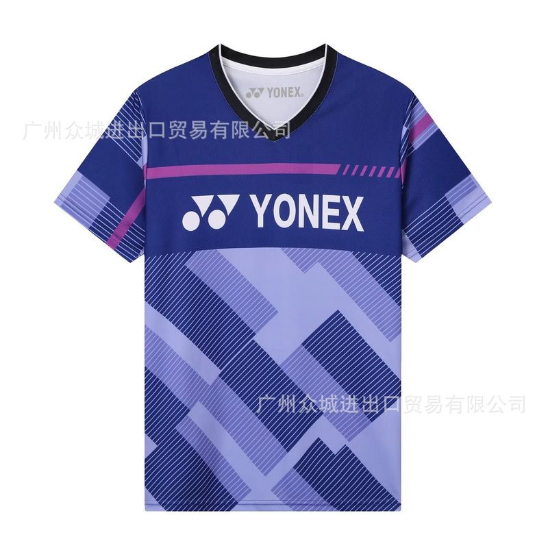 夏の新型YYバドミントン服子供スポーツウェア競技男女同型半袖上着通気速乾トレーニング服|undefined