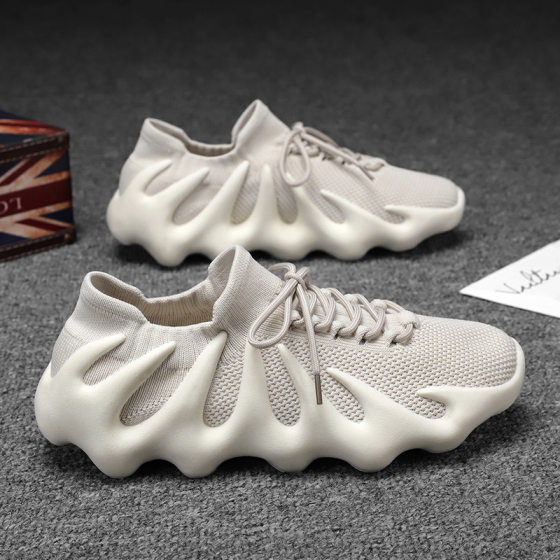 Coconut Shoes Men's 2023 Summer Breathable Sports Men's Shoes 450 Volcanic Mesh Flying Woven Thin Octopus Trendy Shoes