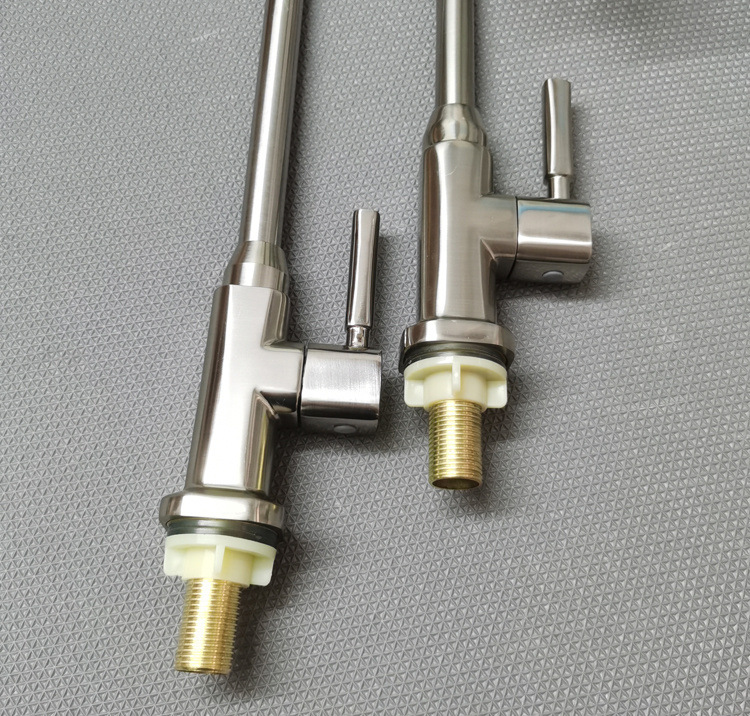 Export 304 stainless steel surface, brass valve core, single cooling faucet, washbasin, countertop basin, kitchen sink faucet Item Picture