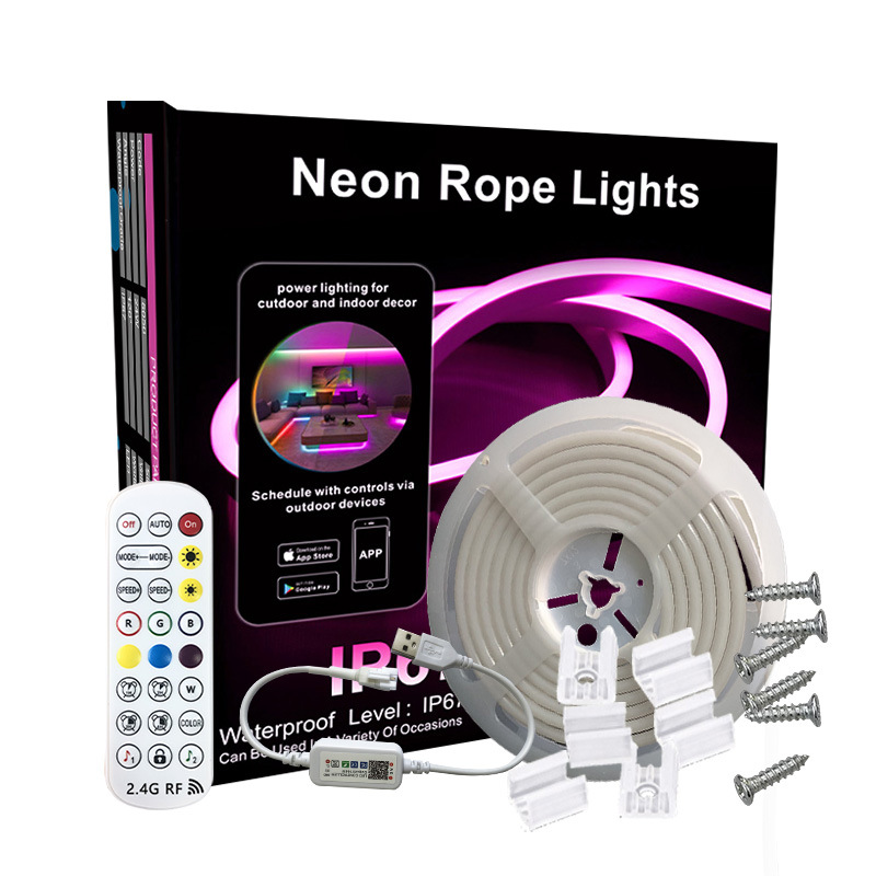 Graffiti WiFi Bluetooth magia luz de neón luz de la música con USB flexible de silicona DIY modelado inteligente caballo Luz