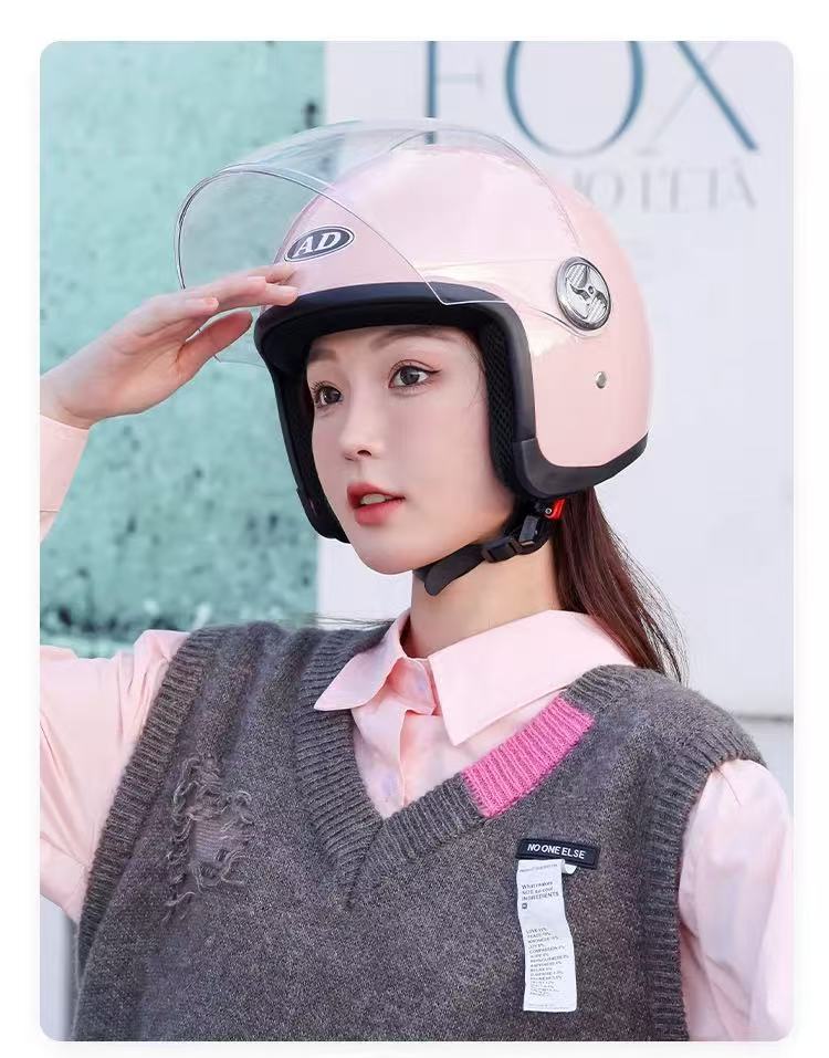 New National Standard Electric Vehicle Helmet for Women and Men, Motorcycle Half Helmet, All-Season Safety Helmet, All-Season Model
