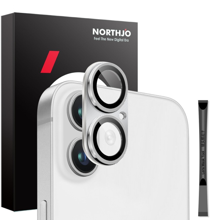 NORTHJO CD Armour Protector de lente integral para iPhone 16 / 16 Plus