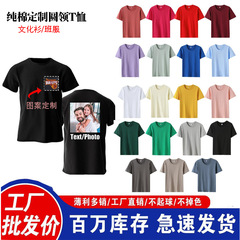 国境を越えた貿易カスタム t シャツプリントロゴ作業服ラウンドネック純綿半袖プリント文化広告シャツ diy カスタマイズ