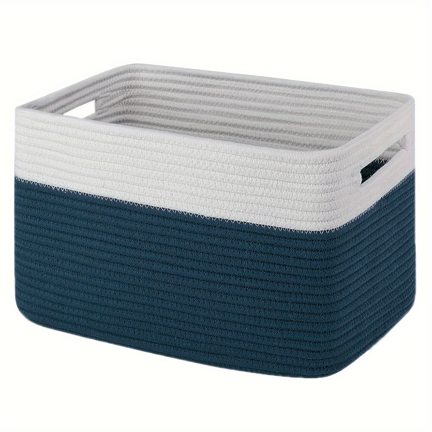 Rectangular storage system, woven square storage basket, laundry basket, toy