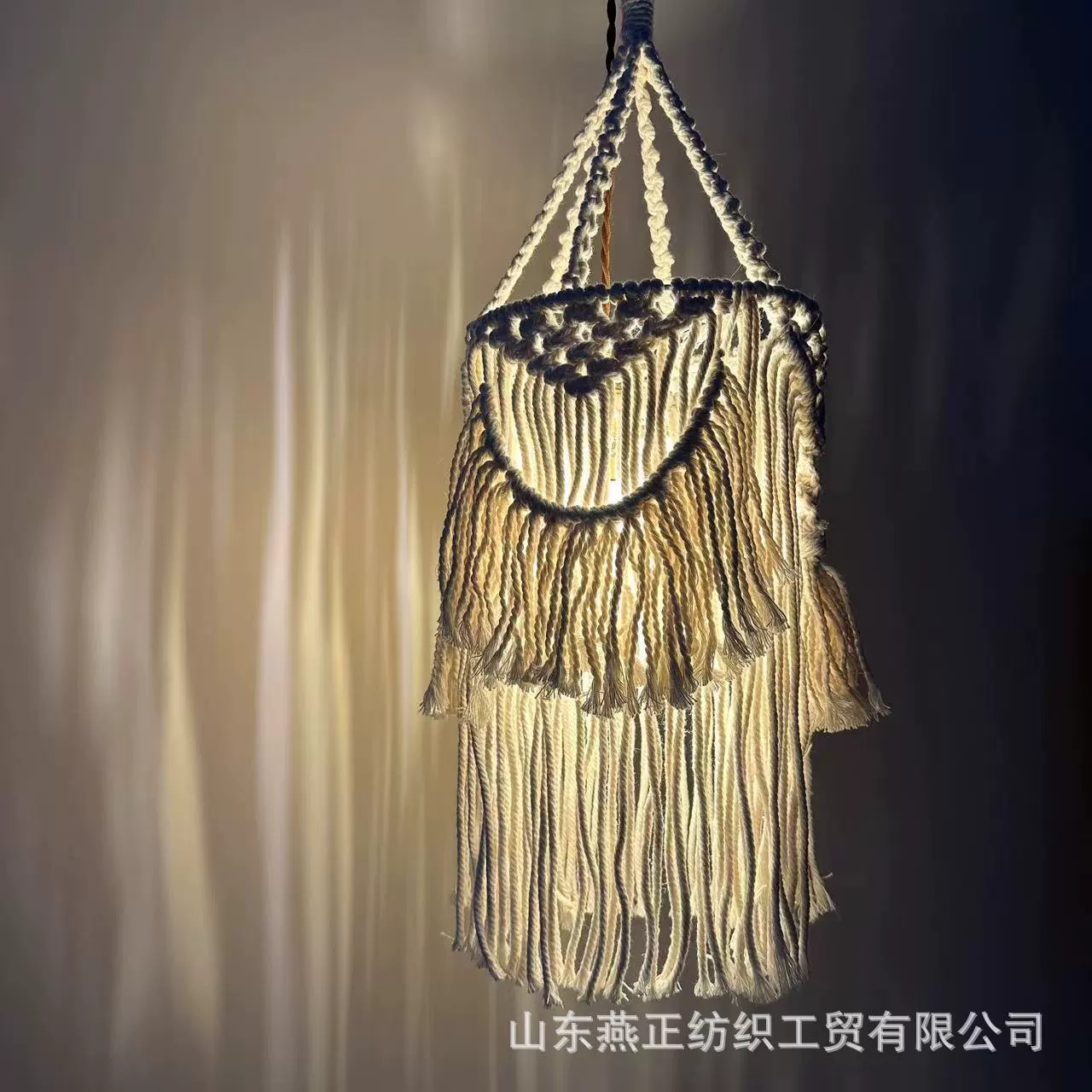 Трансграничная ручная плетеная абажур для детей в спальне богемный стиль хлопчатобумажная веревка абажур в стиле ретро декор