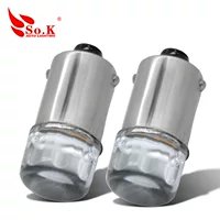 S O.K мотоцикл светодиодный индикатор BA9S 2835 2SMD автомобильный номерной светильник для чтения дверной светильник задний ящик
