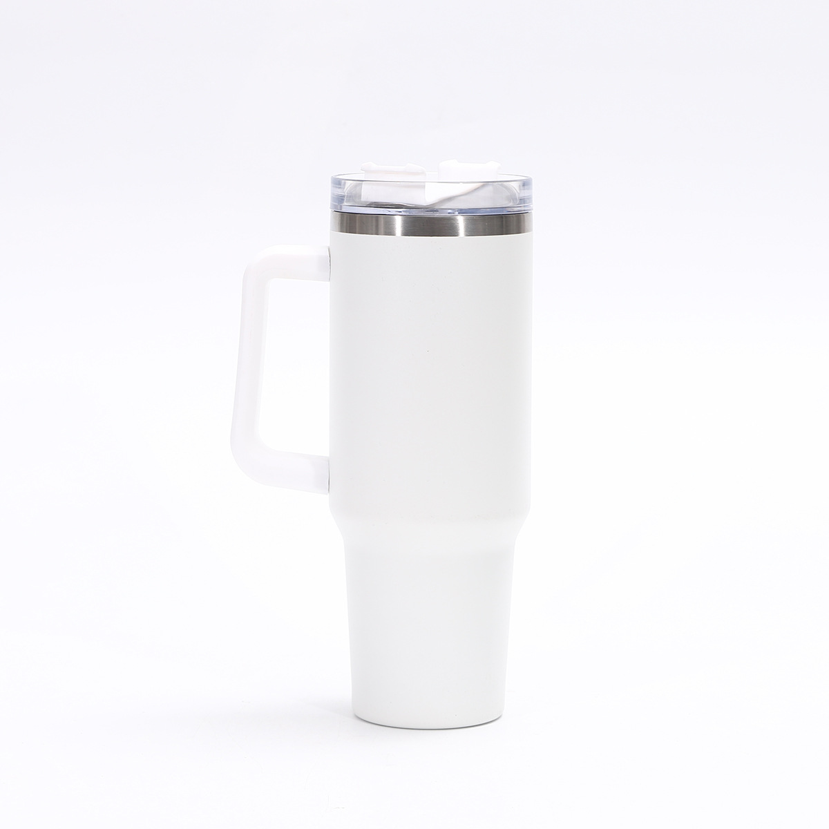 Taza de coche con mango de 40oz transfronterizo Taza de aislamiento de acero inoxidable 304 de doble capa de vacío Taza de hielo de gran capacidad con pajita