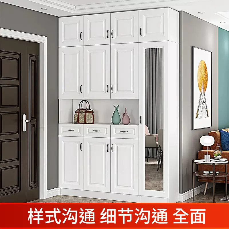 厂家全屋定制衣柜橱柜现代简约鞋柜餐边清洁柜家用小户型收纳柜子