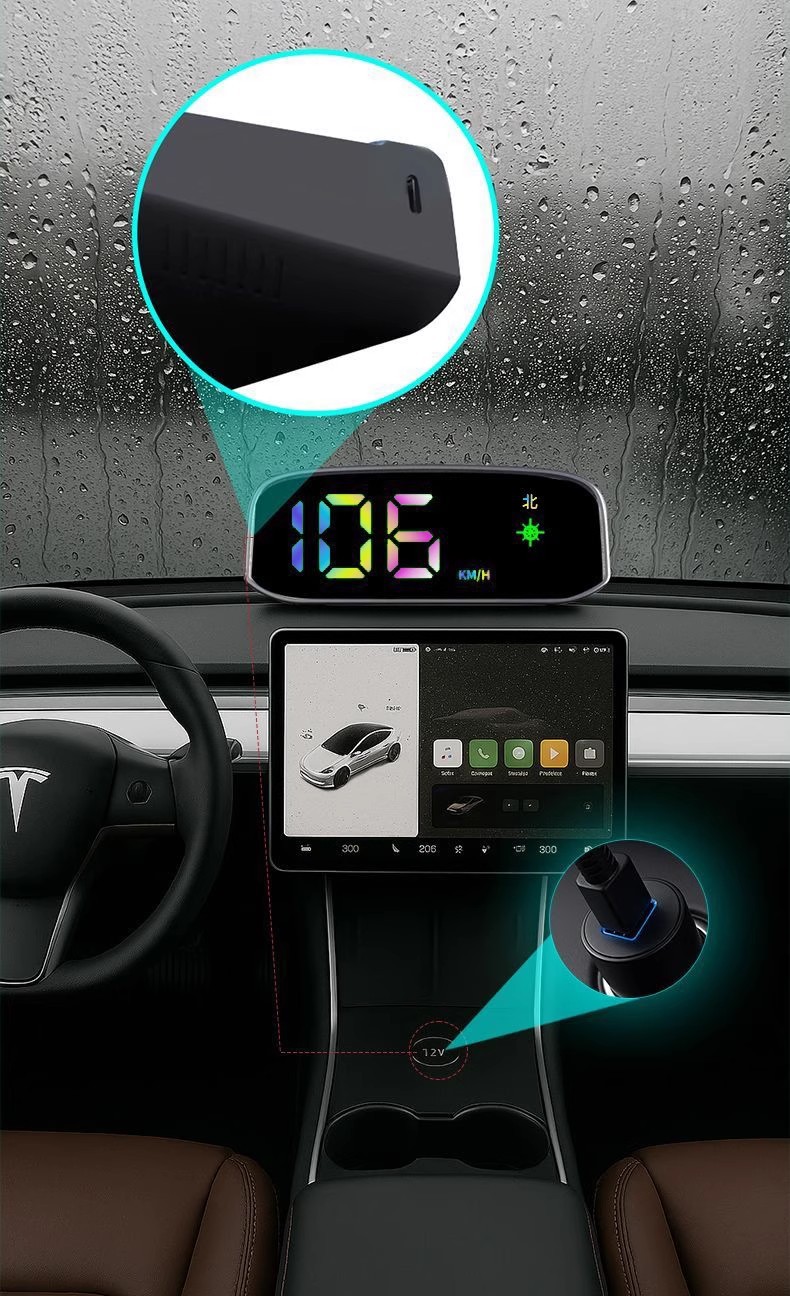 New Electronic Dog Speed Measurement Beidou Wireless Radar Vehicle-Mounted 2025 Early Warning Instrument Hud Head-Up Display Speed