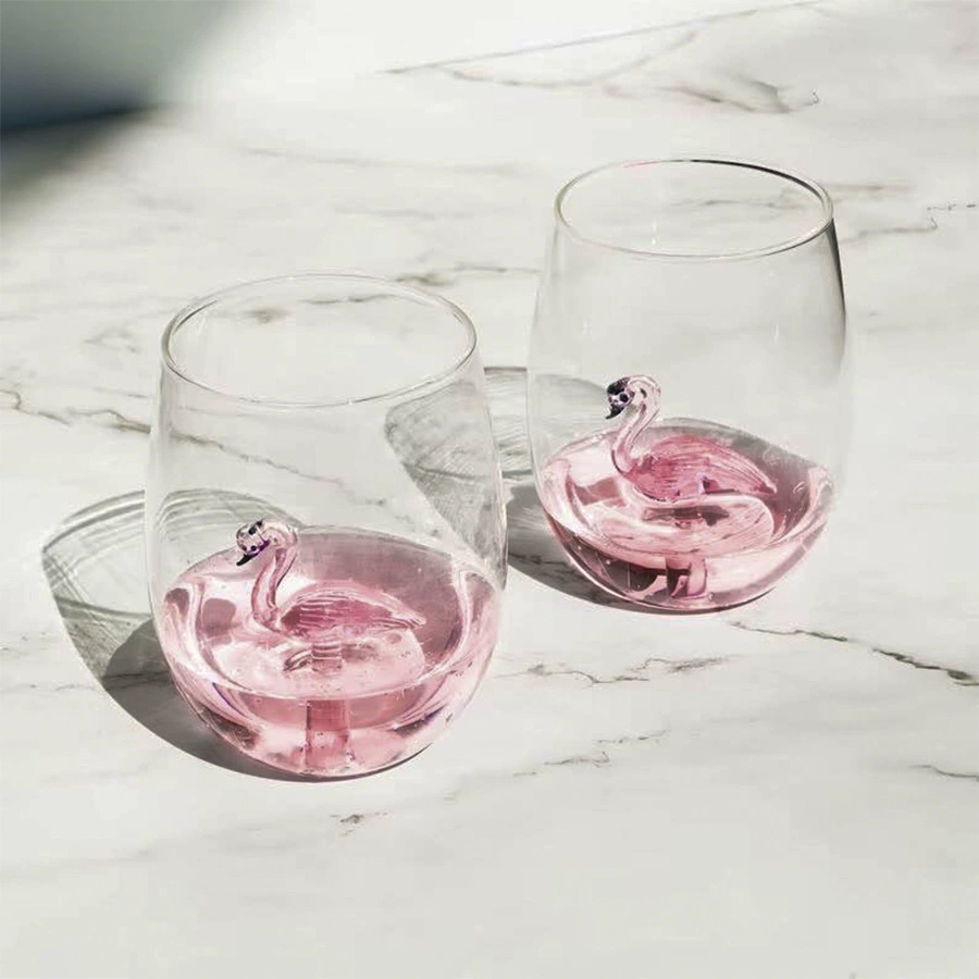 Креативный фламинго в форме стеклянная чашка кофе чашка чая с молоком домашняя девушка милая чашка завтрак молоко чашка