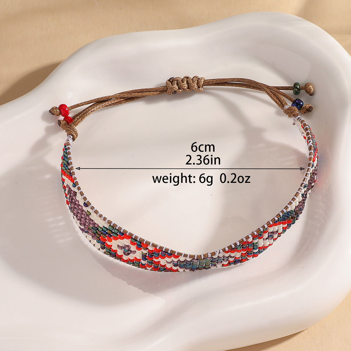 9g Weight Slider Clasp Closure Clasp Closure Type Bracelets Classification cord Chain Material Beaded Chain Chain Type 1 Piece Quantity Daily Occasion Seed Bead, cord Material Rhombus Pattern All Seasons Season Unisex Gender Knitting Design Ethnic Style Style Ethnic Style Rhombus Seed Bead Cord Beaded Chain Slider Clasp Closure String Bracelets Wholesale 24