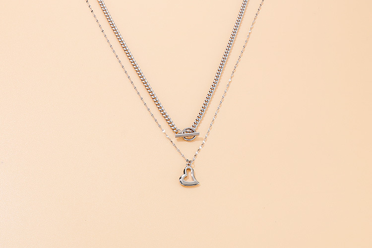27g Weight PVD Coated Gold Plating Process 18K Gold Plated Plating Material 304 Stainless Steel Pendant Material Necklace Classification 304 Stainless Steel Chain Material Wedding, Travel Occasion 304 Stainless Steel Material Heart Pattern Women'S Gender Fashion Style Waterproof Non Tarnish Craft Gold, Silver Color PVD Coated 18K Gold Plated Heart Titanium Steel Fashion Waterproof Non Tarnish Necklace 1